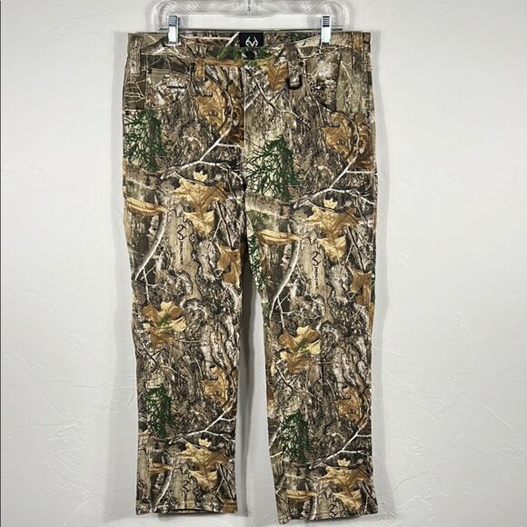 🔥🔥 Camo REALTREE EDGE Hunting Denim Jeans Pants Men Size 34x30 - PERFECT!!! - Picture 1 of 10